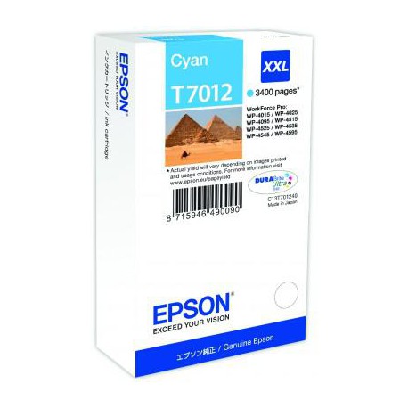 Cartucho Epson T70124010 cian XXL