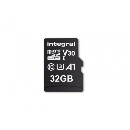 Integral INMSDH32G-100V30 32GB MICRO SD CARD MICROSDHC UHS-1 U3 CL10 V30 A1 UP TO 100MBS READ 30MBS WRITE MicroSD UHS-I