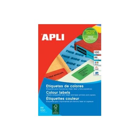 APLI SP-12991 Amarillo Etiqueta para impresora autoadhesiva