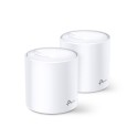 TP-Link DECO X60(2-PACK) sistema Wi-Fi Mesh (Wi-Fi en malla) Doble banda (2,4 GHz / 5 GHz) Wi-Fi 6 (802.11ax) Blanco Interno