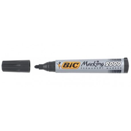 BIC Marking 2000 marcador permanente Punta redonda Negro 12 pieza(s)