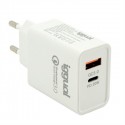 iggual Cargador doble USB QC3.0 + tipo C PD 20W - IGG317419