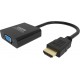 Vision TC-HDMIVGA/BL adaptador de cable de vídeo 0,23 m HDMI tipo A (Estándar) VGA (D-Sub) Negro