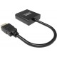 Vision TC-HDMIVGA/BL adaptador de cable de vídeo 0,23 m HDMI tipo A (Estándar) VGA (D-Sub) Negro