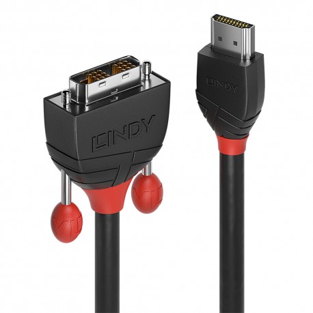 Lindy 36274 adaptador de cable de vídeo 5 m HDMI tipo A (Estándar) DVI-D Negro