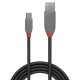 Lindy 36722 cable USB 1 m USB 2.0 USB A Mini-USB B Negro, Gris