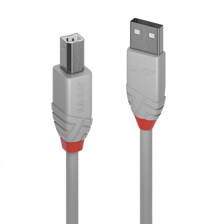 Lindy 36682 cable USB 1 m USB 2.0 USB A USB B Gris