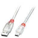 Lindy 41783 cable USB 2 m USB 2.0 USB A Mini-USB B Transparente