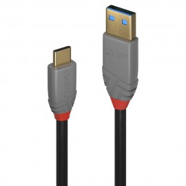 Lindy 36911 cable USB 1 m USB C USB A Negro, Gris