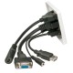 Lindy 60220 toma de corriente HDMI + VGA + USB A + 3.5mm Blanco