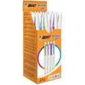 BIC Cristal Up Azul, Verde, Rosa, Púrpura Bolígrafo de punta retráctil con pulsador Medio 20 pieza(s) - 950446