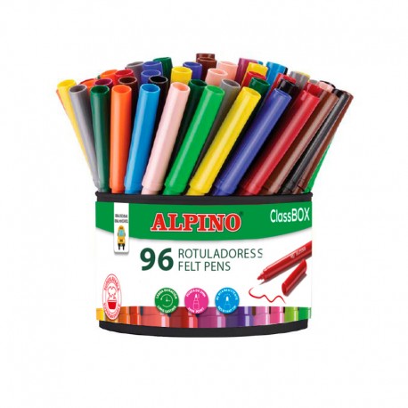 Alpino Economy pack bote 96 rotuladores de colores - ar0010096