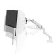 Ergotron HX Series 45-647-216 soporte para monitor 124,5 cm (49'') Abrazadera Blanco