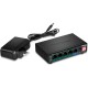 Trendnet TPE-TG51G switch Gigabit Ethernet (10/100/1000) Energía sobre Ethernet (PoE) Negro