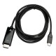 V7 V7UCHDMI-2M adaptador de cable de vídeo USB Tipo C HDMI Negro