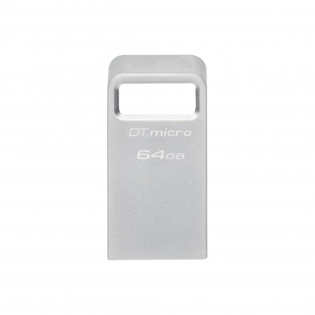 Kingston Technology DataTraveler Micro unidad flash USB 64 GB USB tipo A 3.2 Gen 1 (3.1 Gen 1) Plata - dtmc3g2/64gb