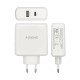 AISENS Cargador 57 W, 1x USB-C PD3.0 45 W, 1x USB-A 5 V / 2.4 A 12 W, Blanco - ASCH-2PD45A-W