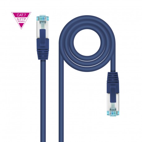 Nanocable Cable de Red Cat.7 600MHZ LSZH SFTP PIMF AWG26, Azul, 2 m - 10.20.1702-BL