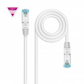 Nanocable Cable de Red Cat.7 600MHZ LSZH SFTP PIMF AWG26, Blanco, 25 cm - 10.20.1700-L25-W