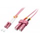 Lindy 46362 cable de fibra optica 3 m LC SC OM4 Rosa