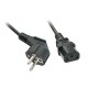 Lindy 30337 cable de transmisión Negro 5 m CEE7/7 C13 acoplador