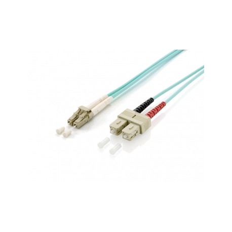 Equip 255316 cable de fibra optica 10 m LC SC OM3 Turquesa