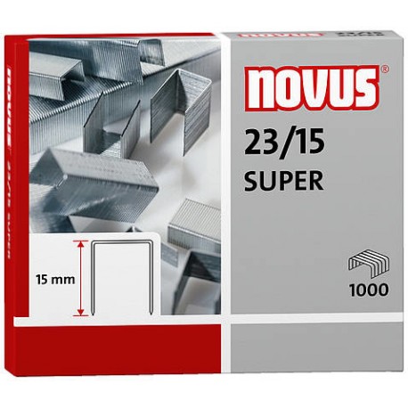 Novus 23/15 SUPER Paquete de grapas 1000 grapas - 042-0044