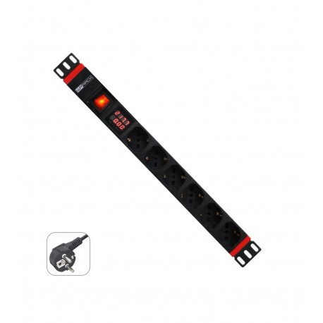 WP WPN-PDU-G03-06 unidad de distribución de energía (PDU) 6 salidas AC 1U Negro