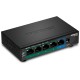 Trendnet TPE-TG52 switch No administrado Gigabit Ethernet (10/100/1000) Energía sobre Ethernet (PoE) Negro