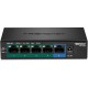 Trendnet TPE-TG52 switch No administrado Gigabit Ethernet (10/100/1000) Energía sobre Ethernet (PoE) Negro