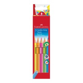 Faber-Castell Jumbo GRIP Azul, Verde, Naranja, Rosa, Amarillo 5 pieza(s) - 110994