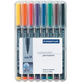 Staedtler 317 WP8 marcador permanente Negro, Azul, Marrón, Verde, Naranja, Rojo, Violeta, Amarillo 8 pieza(s)