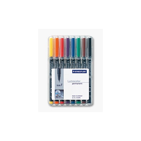 Staedtler 318 WP8 marcador permanente Negro, Azul, Marrón, Verde, Naranja, Rojo, Violeta, Amarillo 8 pieza(s)