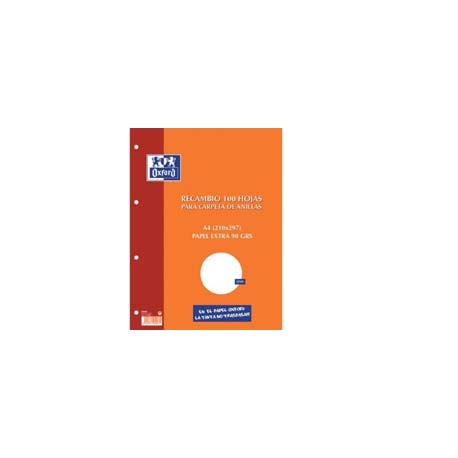 Oxford 121050994 papel de cuaderno 210 x 297 mm (A4) 100 hojas