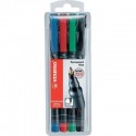 STABILO OHPen universal permanent, 4 Pack marcador permanente Punta redonda Negro, Azul, Verde, Rojo 4 pieza(s) - 842/4 SA