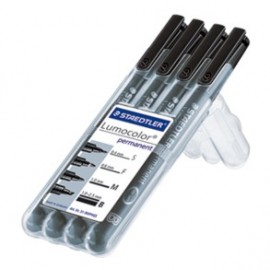 Staedtler 31-9WP4GS marcador permanente Negro 4 pieza(s)