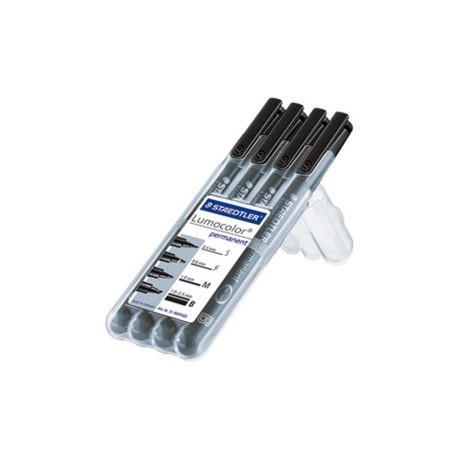 Staedtler 31-9WP4GS marcador permanente Negro 4 pieza(s)