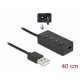 DeLOCK 66731 cable de audio 0,4 m 2 x 3.5mm USB tipo A Negro