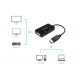 Equip 133441 adaptador de cable de vídeo 0,24 m DisplayPort DVI-D + VGA (D-Sub) + HDMI Negro