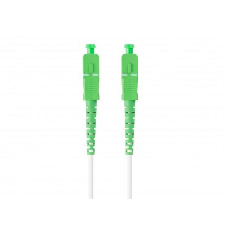 Lanberg FO-SASA-SS21-0100-WH cable de fibra optica 10 m SC/APC G.657.A2 Verde, Blanco