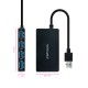 Nanocable Hub USB 3.0 con 4 Puertos de USB 3.0, USB-A/M-USB 3.0/H, Negro, 15 cm - 10.16.4403