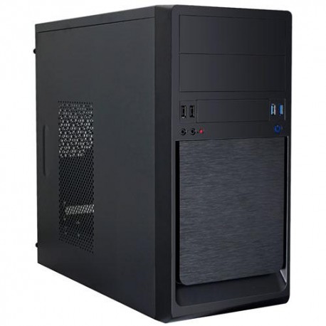 Caja microATX Unykach UK6023 U3 Negra - FA 500w - 2x USB 2.0 + 2x USB 3.0 frontales - 2 bahías 5 1 4 + 1 bahía 3 1 2