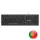 Tacens ACP0PT teclado USB QWERTY Portugués Negro