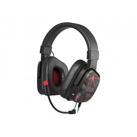 Natec Genesis Argon 570 Binaural Diadema Negro, Rojo auricular con micrófono