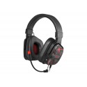 Natec Genesis Argon 570 Binaural Diadema Negro, Rojo auricular con micrófono