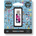 TECH1TECH TEC4017-32 unidad flash USB 32 GB USB tipo A 2.0 Negro, Rosa, Blanco