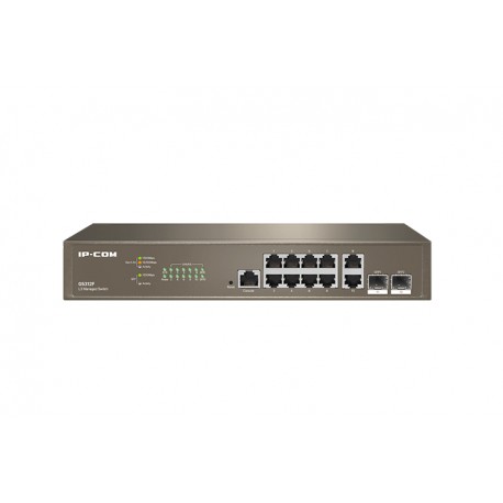 IP-COM Networks G5312F switch Gestionado L3 Gigabit Ethernet (10/100/1000) 1U Marrón