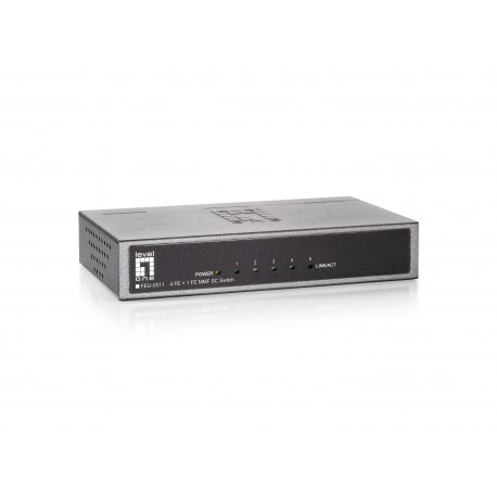 LevelOne Switch Fast Ethernet de 5 puertos, 1 Port SC Multi-Mode Fiber, 2km 530158