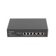 Lanberg RSFE-4P-2FE-60 switch No administrado Fast Ethernet (10/100) Energía sobre Ethernet (PoE) 1U Negro