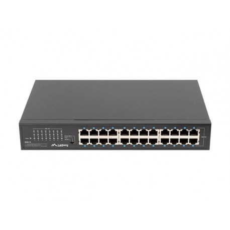 Lanberg RSGE-24 switch No administrado Gigabit Ethernet (10/100/1000) 1U Negro